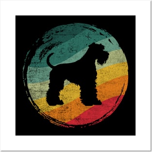 Kerry Blue Terrier Dog Retro Design Posters and Art